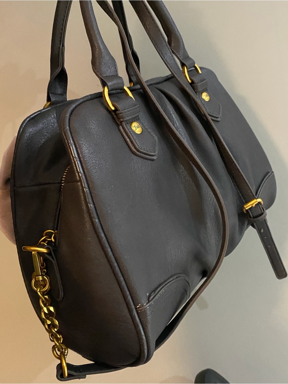 Juicy Couture Black Bow Accent Satchel Bag - Picture 3 of 5